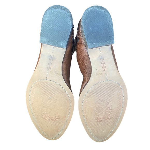 Vince Camuto Womens Ankle Boots Brown Leather Studded Pointed Toe Zipper… - Picture 7 of 9